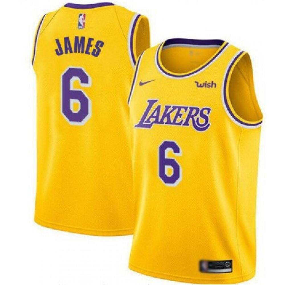 Los Angeles Lakers LeBron James6 Yellow Jersey - - Game Day Essential