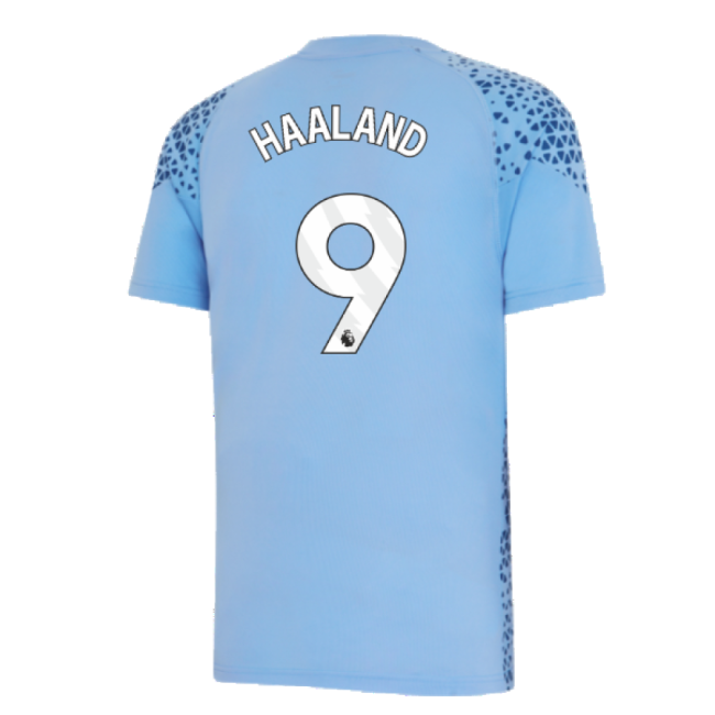 Football Man City Training Jersey Light Blue Haaland #9 Ultra Comf...