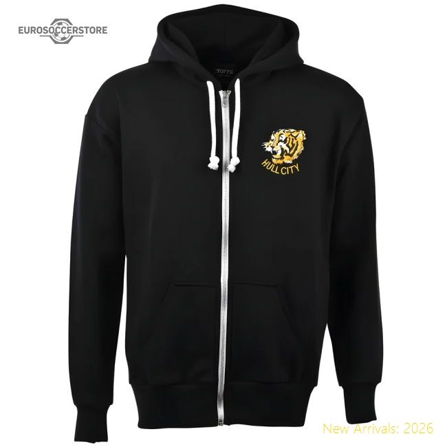 Authentic Hull City Zipped Hoodie - Black - Premium Quality Baby