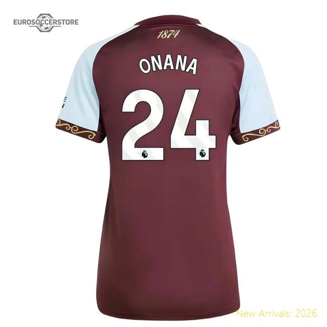 Premium 2025-2026 Aston Villa Home Shirt (womens) (onana 24)