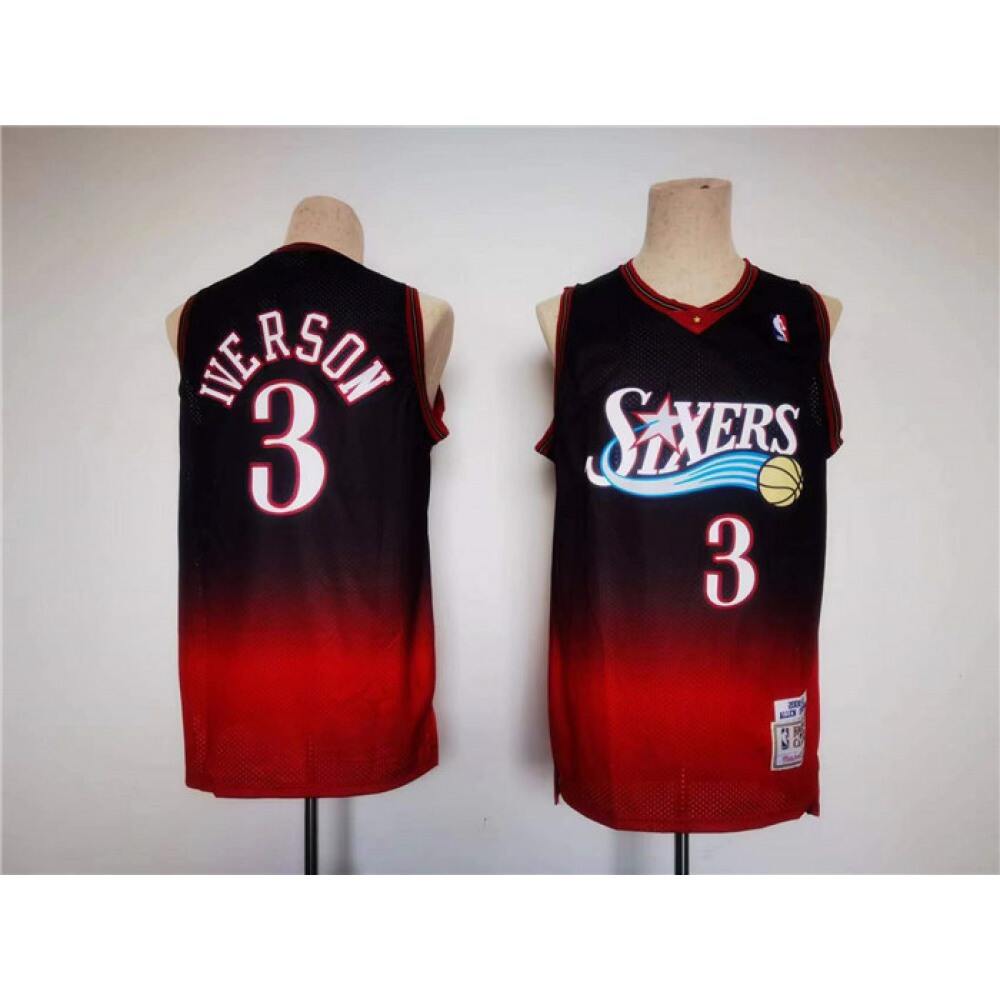 Fan Favorite Premium Men's Sixers #3 Allen Red Basketball Jersey