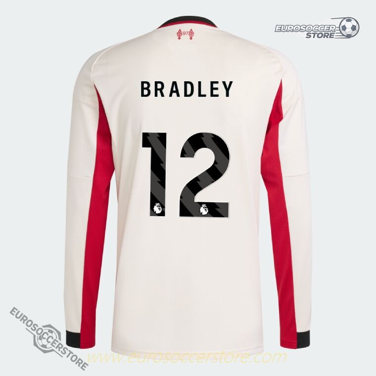Away Long Sleeve Liverpool Jersey 25-26 Version with BRADLEY 12