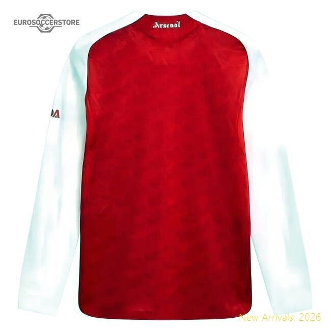 2025-2026 Arsenal Home Shirt (authentic Long Sleeve) Premium Quality
