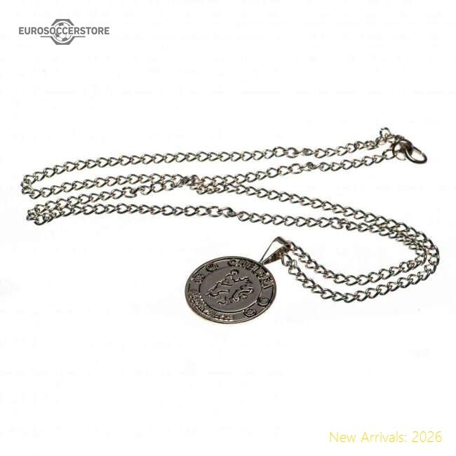 Official Chelsea Fc Silver Plated Pendant & Chain Xl - Premium