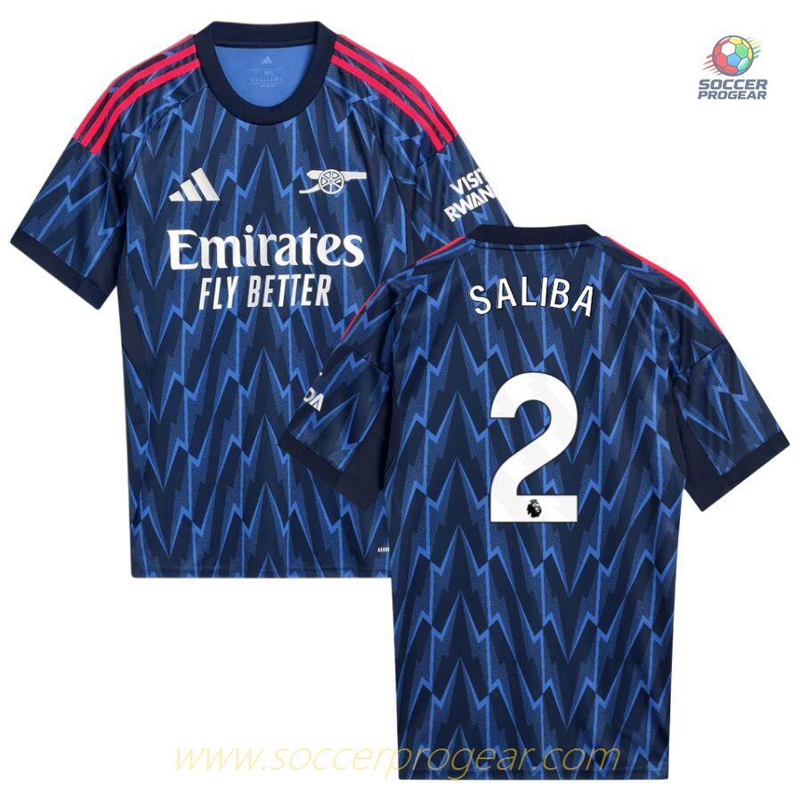 Arsenal Away Soccer Shirt 2025-2026 Season Saliba