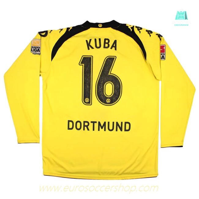 Borussia Dortmund 2009-10 Home Long Sleeve Shirt (Kuba #16) (2XL) (Very Good)