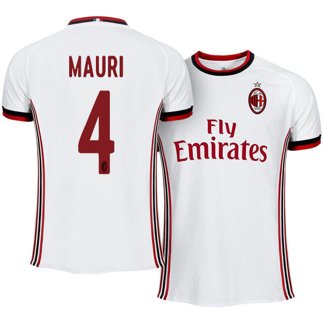AC Milan Away 201718 José Mauri 4 Soccer Jersey Shirt - Official