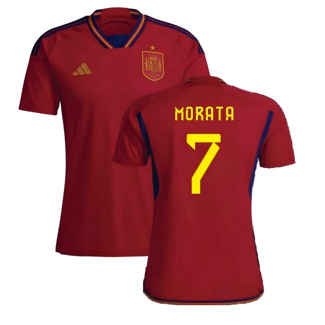 Match Replica Spain Home Supporter Shirt (Adults) (MORATA 7) (1)