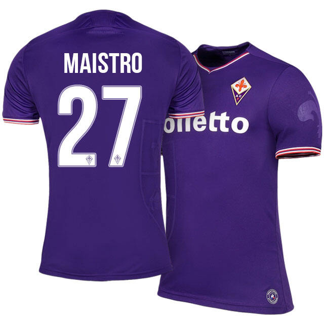 Fiorentina Home 201718 27 Fabio Maistro Soccer Jersey Shirt -