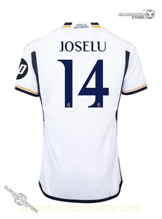 Real Madrid's Joselu Home Jersey, Number 14, for the 23-24 Season