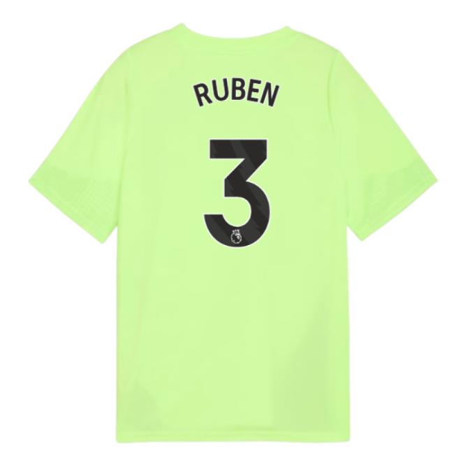 2025-2026 Man City Training Jersey (Fizzy Apple) - Kids (Ruben 3)