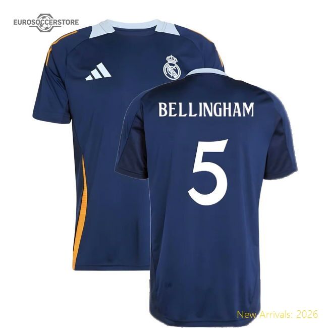Top-grade 2024-2025 Real Madrid Training Jersey (navy) (bellingham 5)