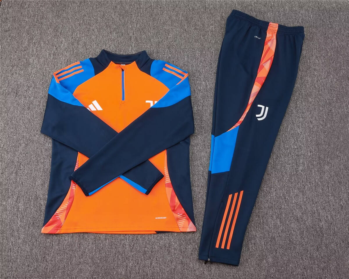 2425 Juventus Orange Half Zipper TrackSuit - Official Replica 7888