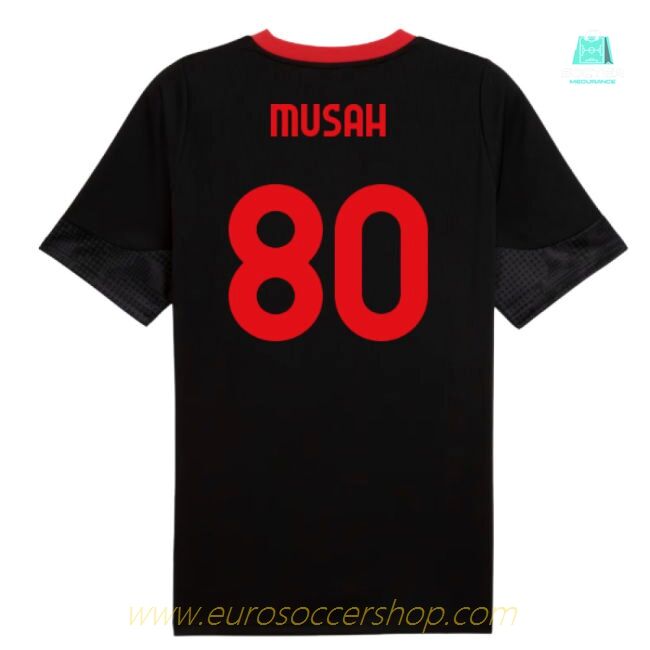 2025-2026 AC Milan Training Jersey (Black) (Musah 80)