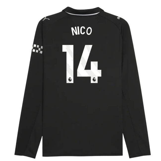 soccer jersey 2025-2026 Man City Long Sleeve Away Shirt (Nico 14)