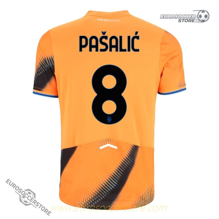 Atalanta's 25-26 Season Third Jersey Featuring PAŠALIĆ with Number 8