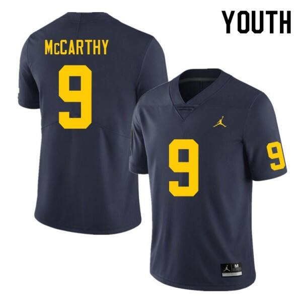 Youth(kids) Ncaa Team #9 Navy Youth Authentic Football Jersey