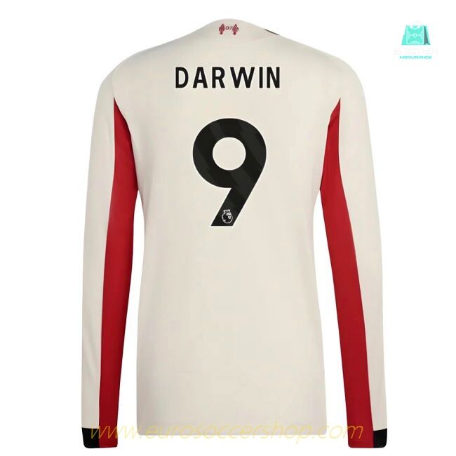 2025-2026 Liverpool Authentic Long Sleeve Away Shirt (Darwin 9)