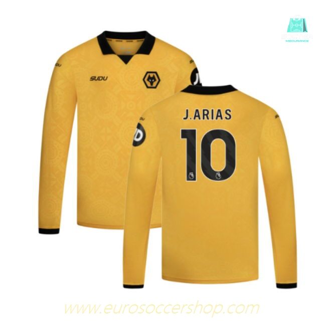 2025-2026 Wolves Long Sleeve Home Shirt - Kids (J.Arias 10)