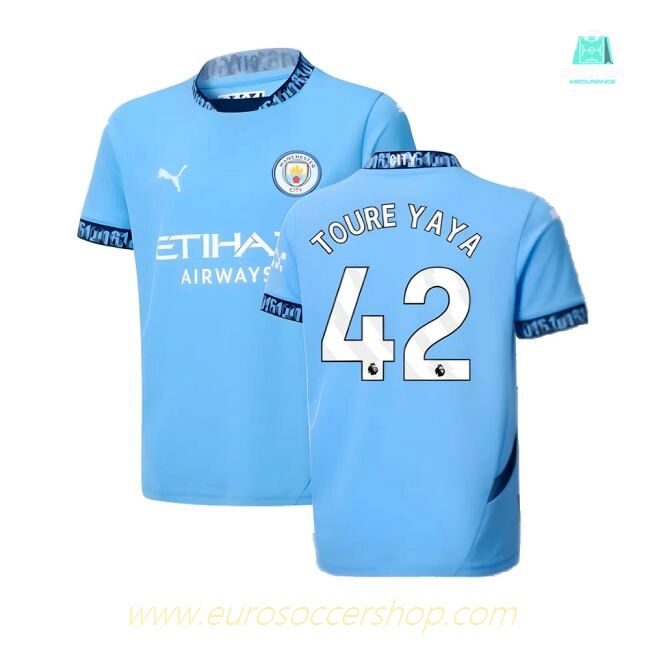 2024-2025 Man City Home Shirt (Kids) (Toure Yaya 42)