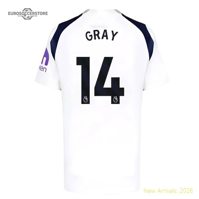 Authentic 2025-2026 Tottenham Hotspur Home Shirt (kids) (gray 14)