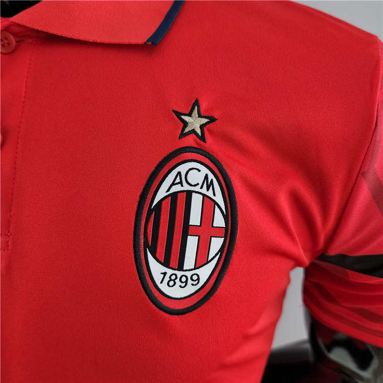 Genuine AC Milan 2223 Red Polo Shirt - Official Replica 9115