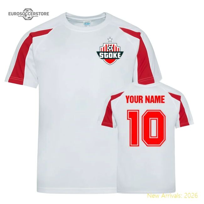 Your Name Stoke City Sports Training Shirt (white) - Official Edition