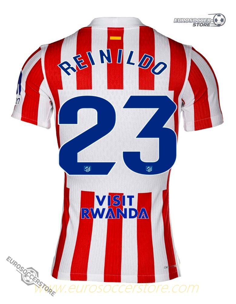 Atletico Madrid's 25-26 Home Jersey featuring REINILDO 23