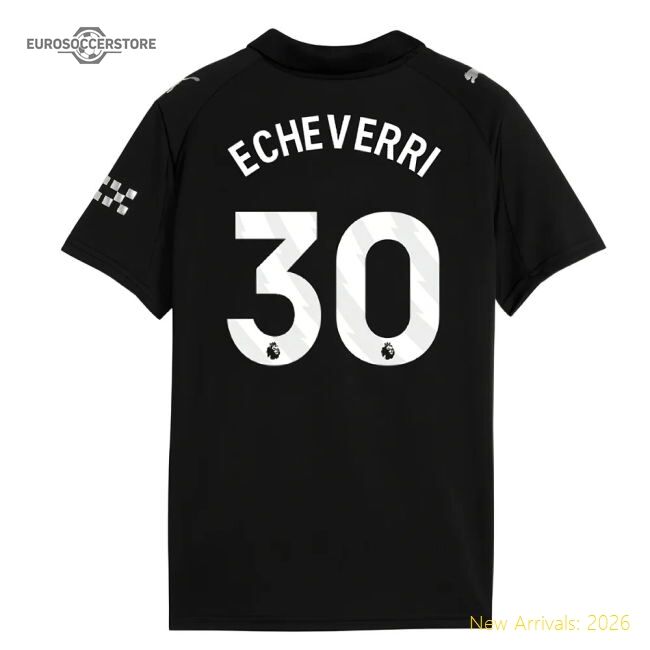 Premium 2025-2026 Man City Away Shirt (kids) (echeverri 30) - Premium