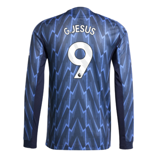 2025-20 Arsenal Away Football Shirt Jesus Name Number L S