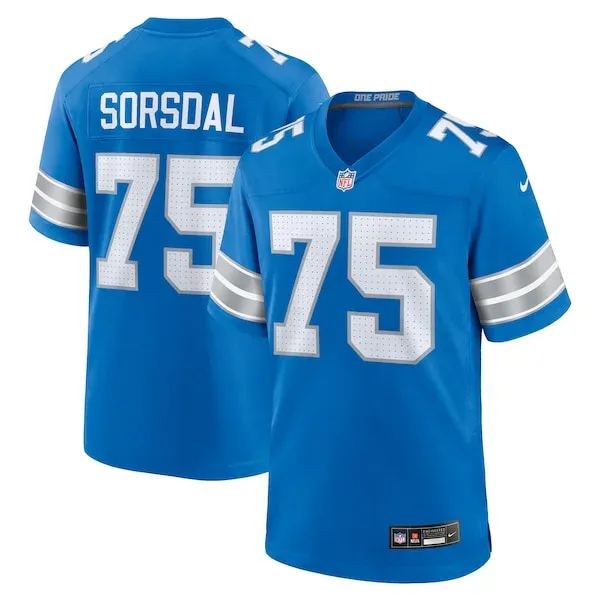 None Game Football Jersey - Blue S | football apparel | NFL Football
