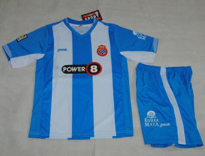 Kids Espanyol 2015-16 Home Soccer KitShirtShorts - Official Replica