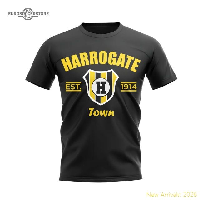 Authentic Harrogate Established Football T-shirt (black) - Premium