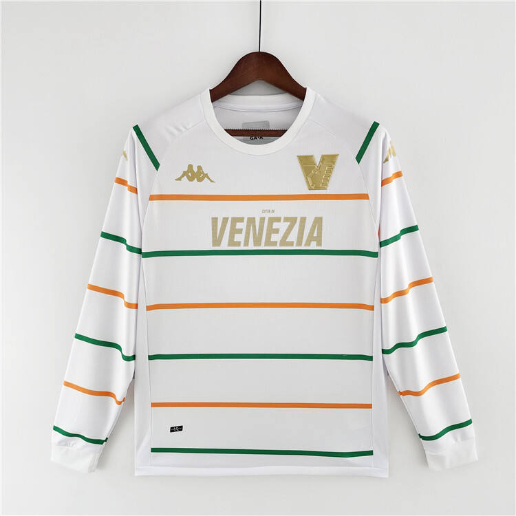 Venezia FC 2223 Away White Long Sleeve Soccer Jersey Football Shirt -