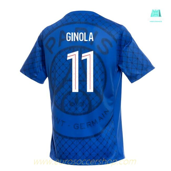 2025-2026 PSG Academy Pro Home Pre Match Shirt (Royal) (Ginola 11)