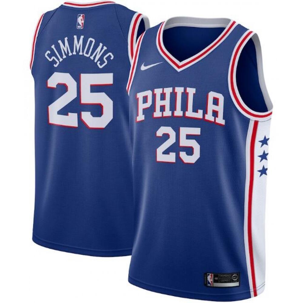 Fan Favorite Modern Men's Sixers #25 Ben None Basketball Jersey