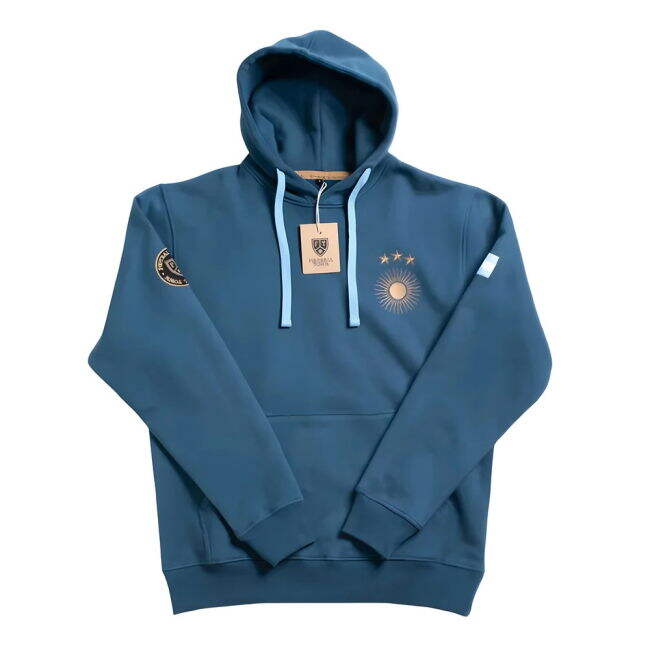 Pro-Grade Fan-Favorite Argentina Retro Football Hoodie El Sol (Navy)