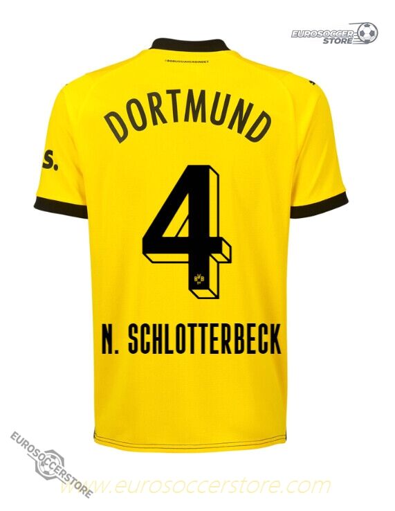 Home Jersey 4 of Borussia Dortmund's N. Schlotterbeck for the 23-24 season