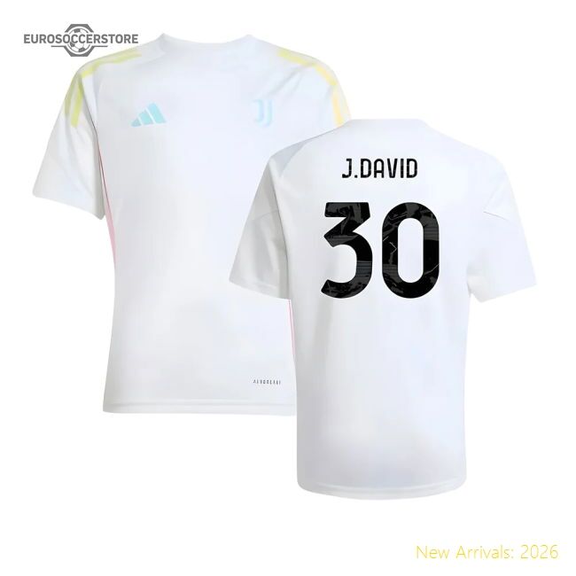 2025-2026 Juve Training Shirt (white) - Kids (jdavid 30)