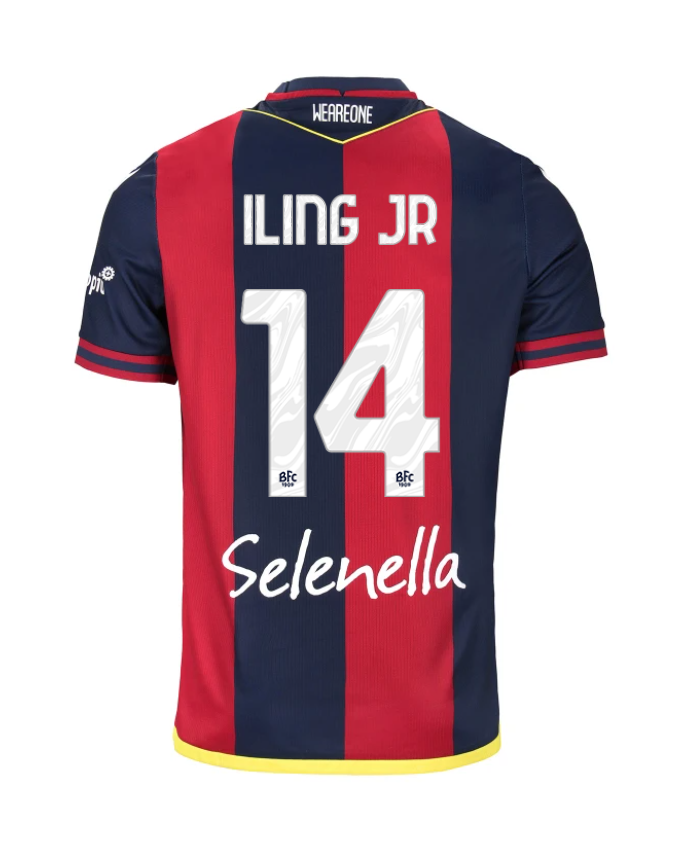 Bologna's 24-25 Home Jersey Featuring ILING JR #14