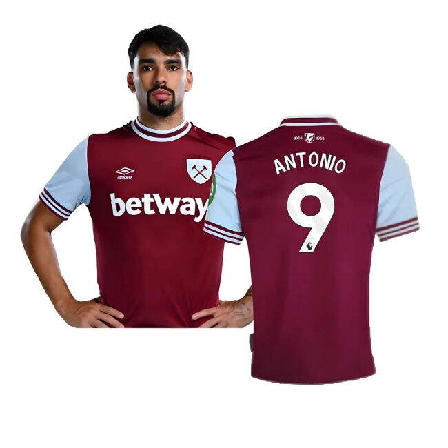 Football West Ham Home Shirt Antonio #9 Match Quality Passionate N...
