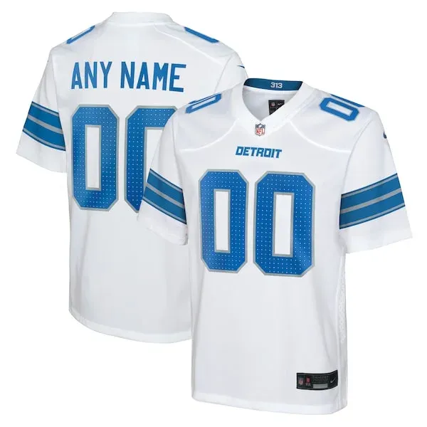 None Detroit Lions Game Jersey - White | NFL Player Jersey | NFL Footb