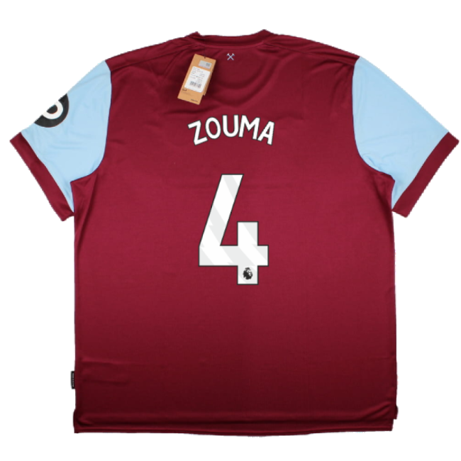 West Ham 2023-20 Home Football Kit ZOUMA Name & Number M S