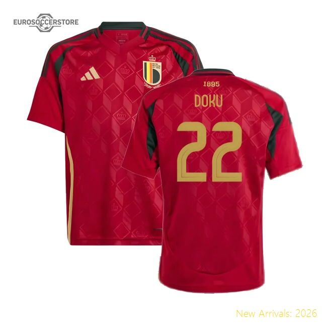 Belgium 2024-2025 Genuine Home Shirt - Slim Moisture-management