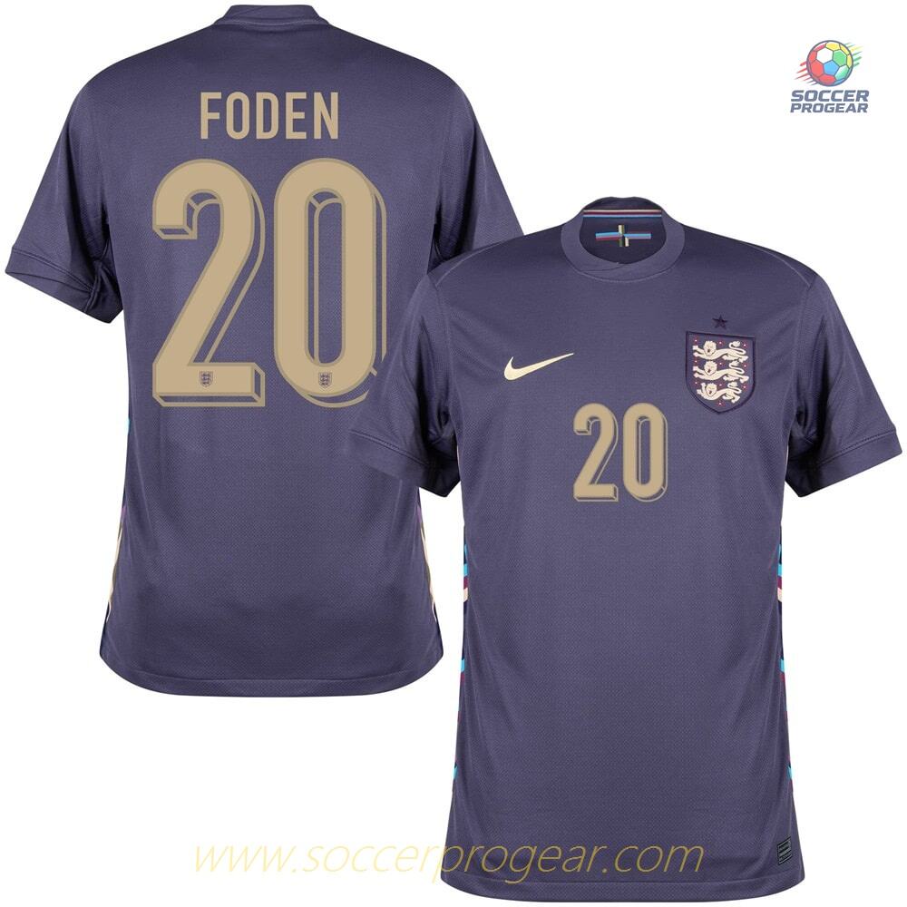 England Away Football Team Jersey 2024-2025 Edition Season Foden
