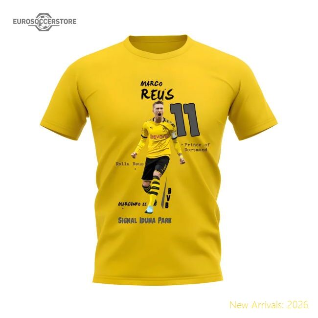Outstanding Marco Reus Borussia Dortmund Graphic Tee (yellow)