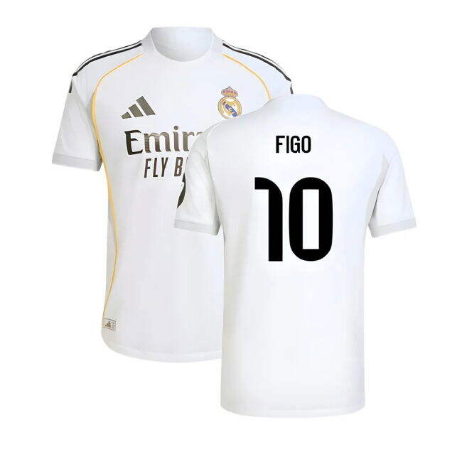 2025-2026 Real Madrid Authentic Home Shirt (Figo 10)