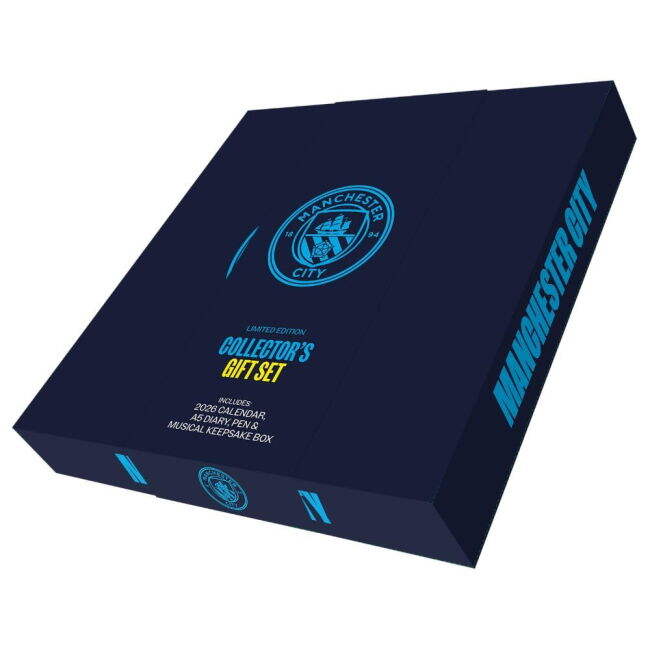 Modern Manchester City FC Calendar & Diary Musical Gift Box 2026 fo...