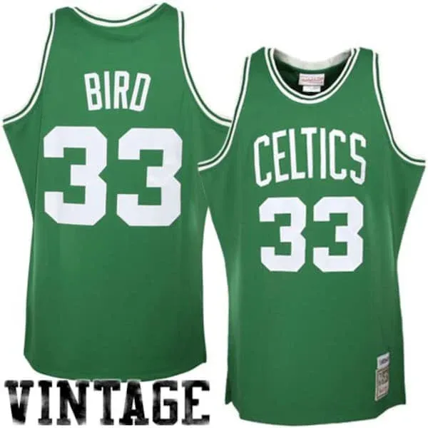 Larry Bird BOS Authentic Jersey - authentic team-jersey - Green