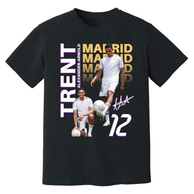 Trent Alexander-Arnold Real Madrid T-Shirt - Black (Men